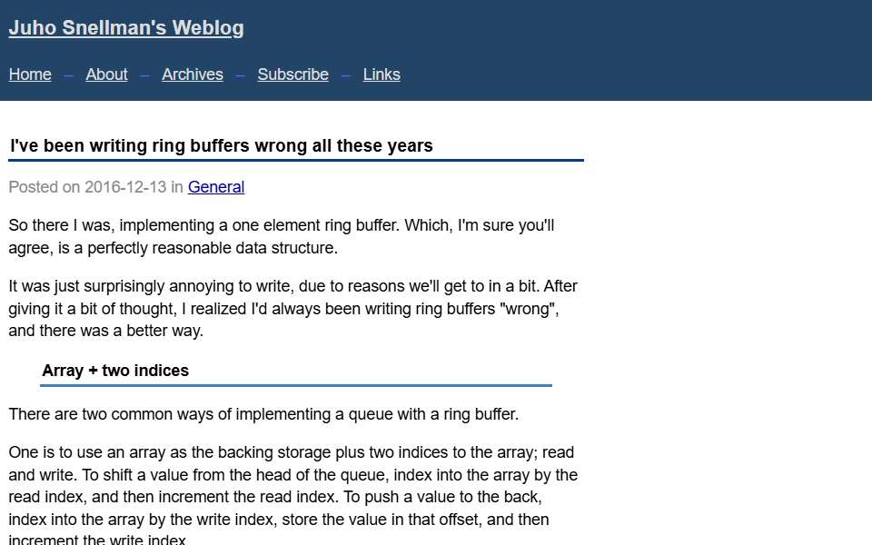 Screenshot of www.snellman.net captured 2026-07-20