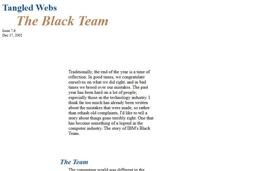 Screenshot of www.t3.org captured 2026-07-20
