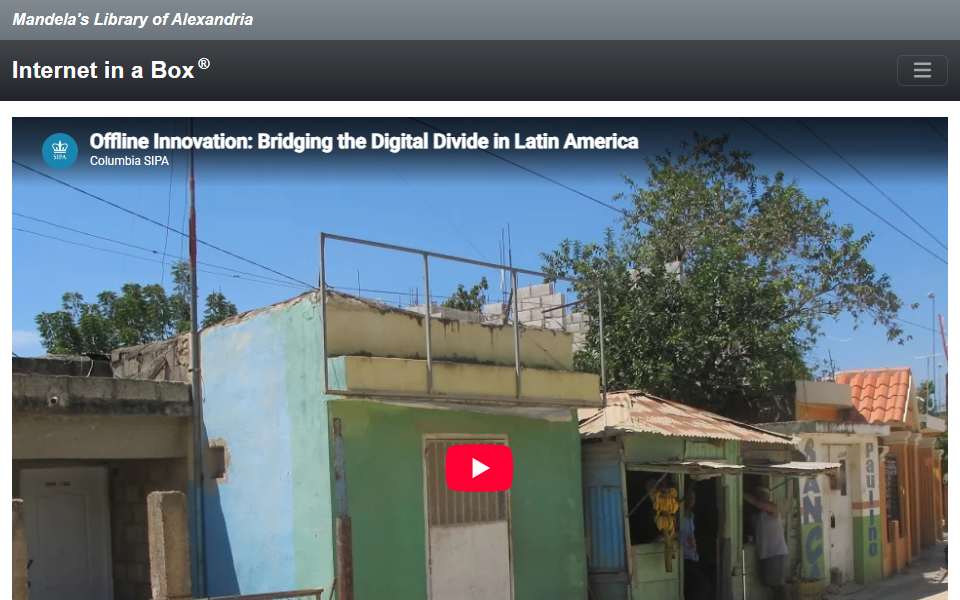 Screenshot of internet-in-a-box.org captured 2026-07-20