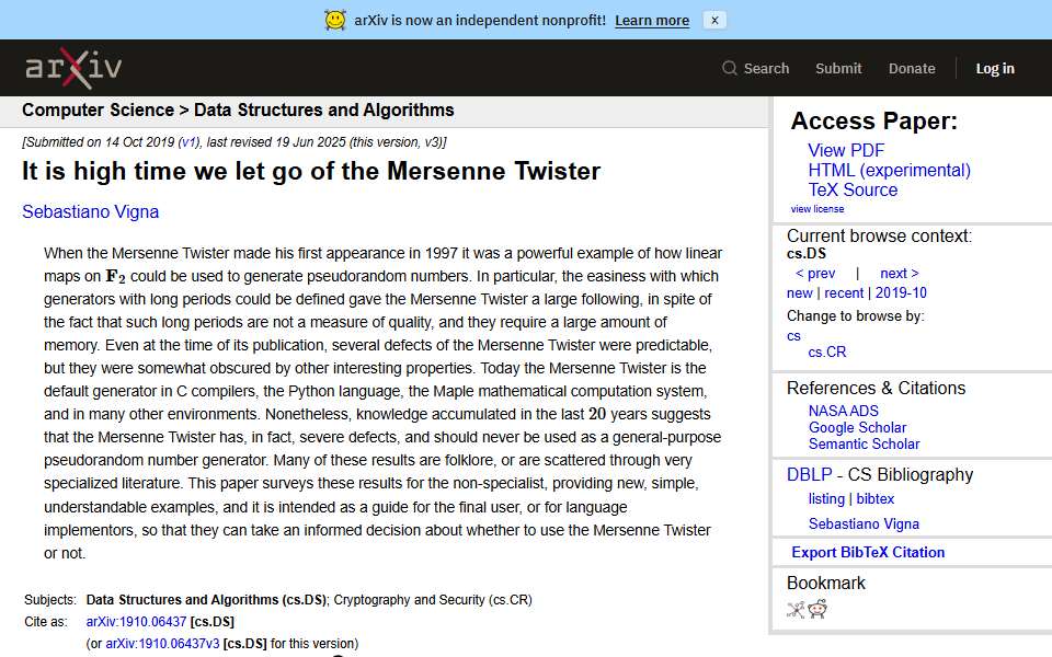 Screenshot of arxiv.org captured 2026-07-20