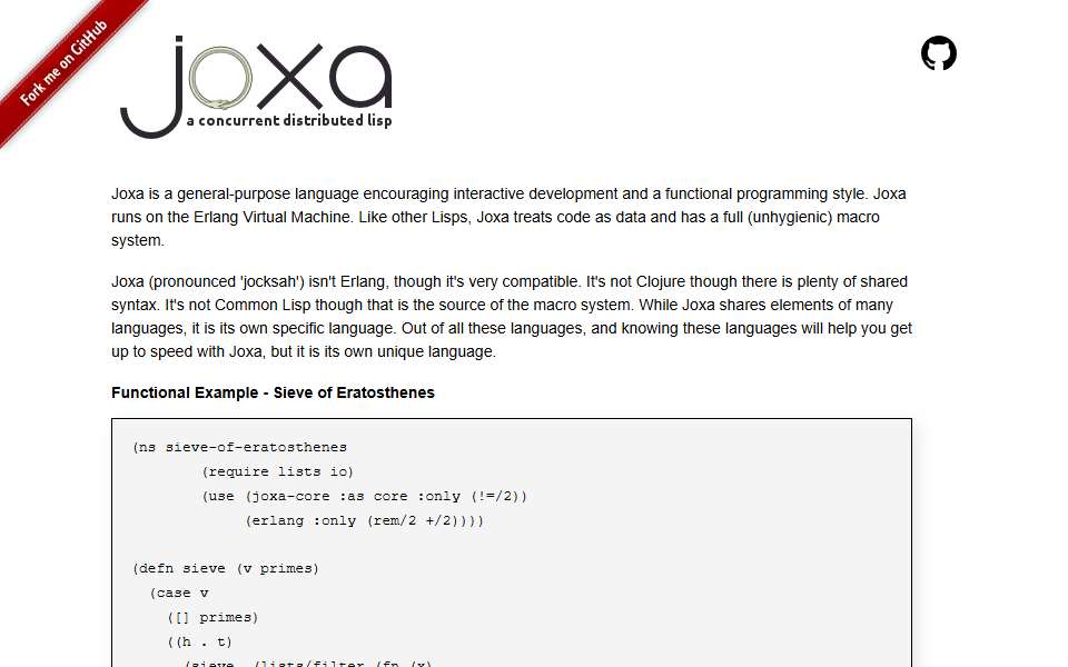 Screenshot of joxa.org captured 2026-07-20