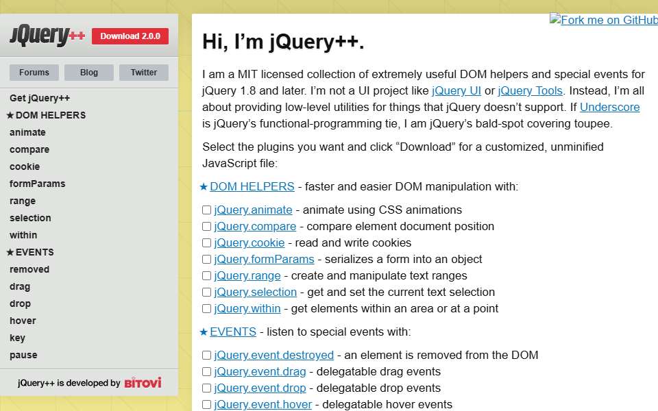 Screenshot of jquerypp.com captured 2026-07-20