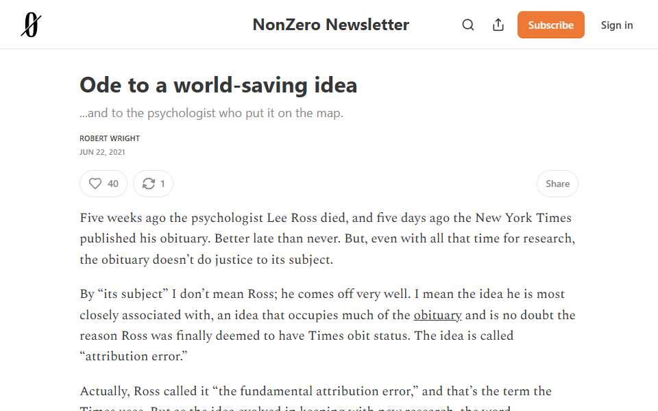 Screenshot of nonzero.substack.com captured 2026-07-20
