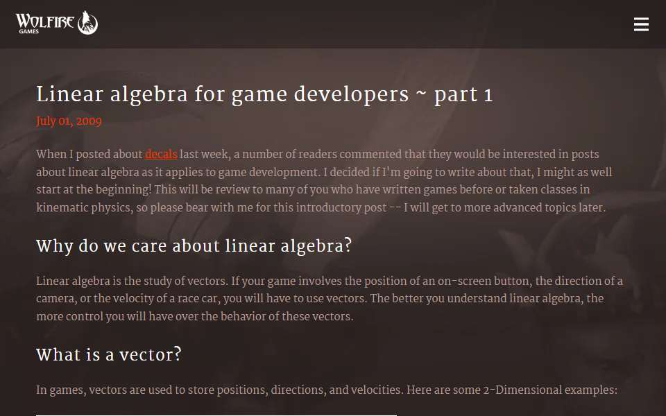 Screenshot of blog.wolfire.com captured 2026-07-20