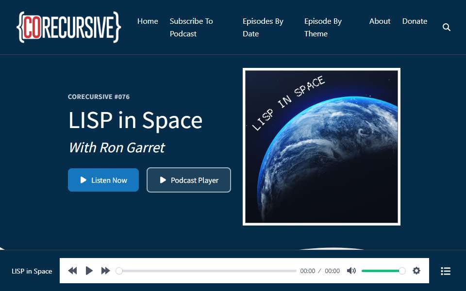 Screenshot of corecursive.com captured 2026-07-20
