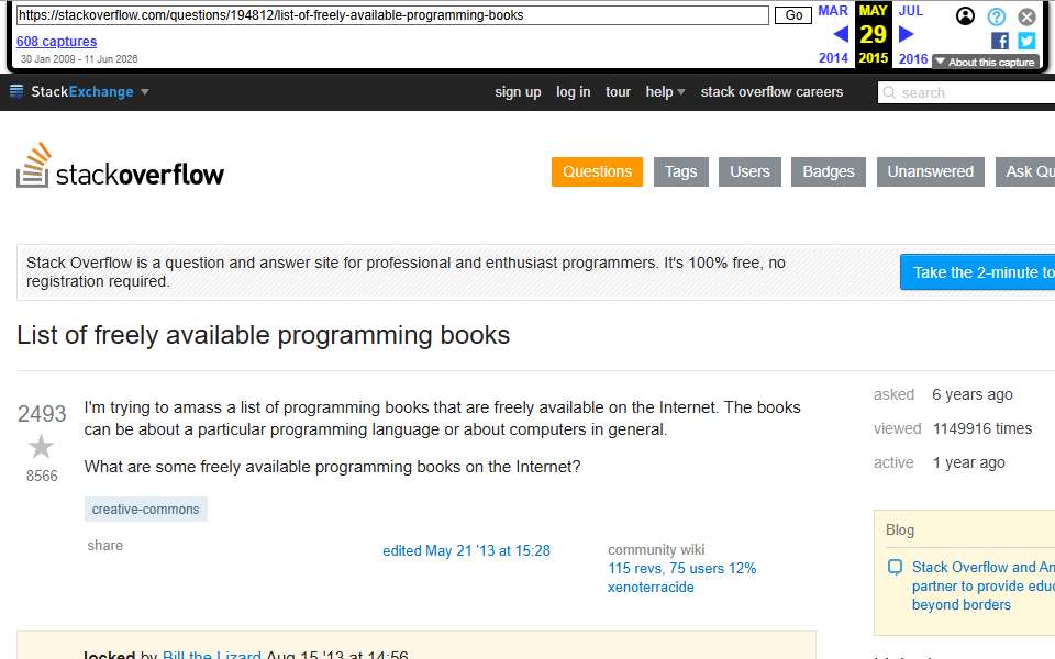 Screenshot of stackoverflow.com captured 2026-07-20