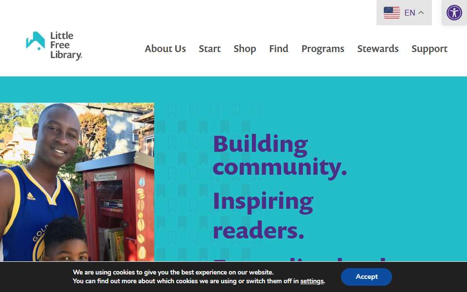 Screenshot of littlefreelibrary.org captured 2026-07-20