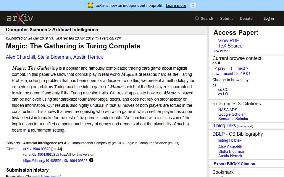 Screenshot of arxiv.org captured 2026-07-20