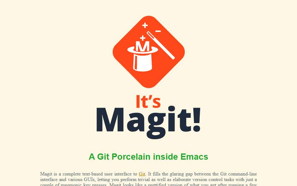 Screenshot of magit.vc captured 2026-07-20