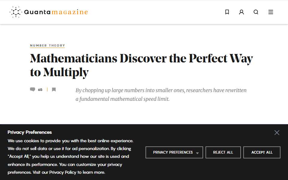 Screenshot of www.quantamagazine.org captured 2026-07-20