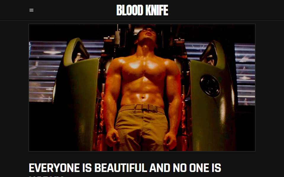 Screenshot of bloodknife.com captured 2026-07-20