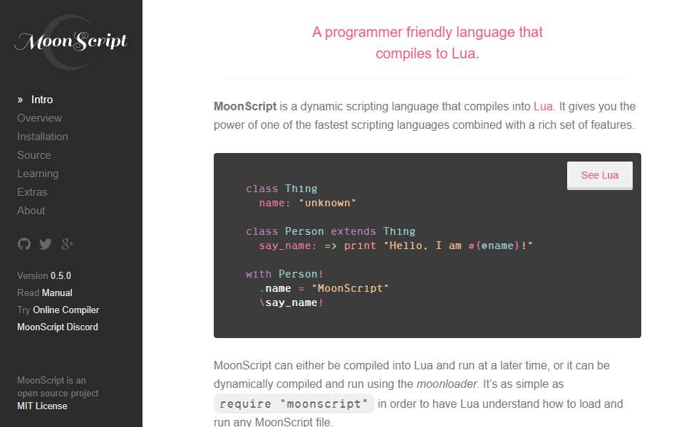 Screenshot of moonscript.org captured 2026-07-20