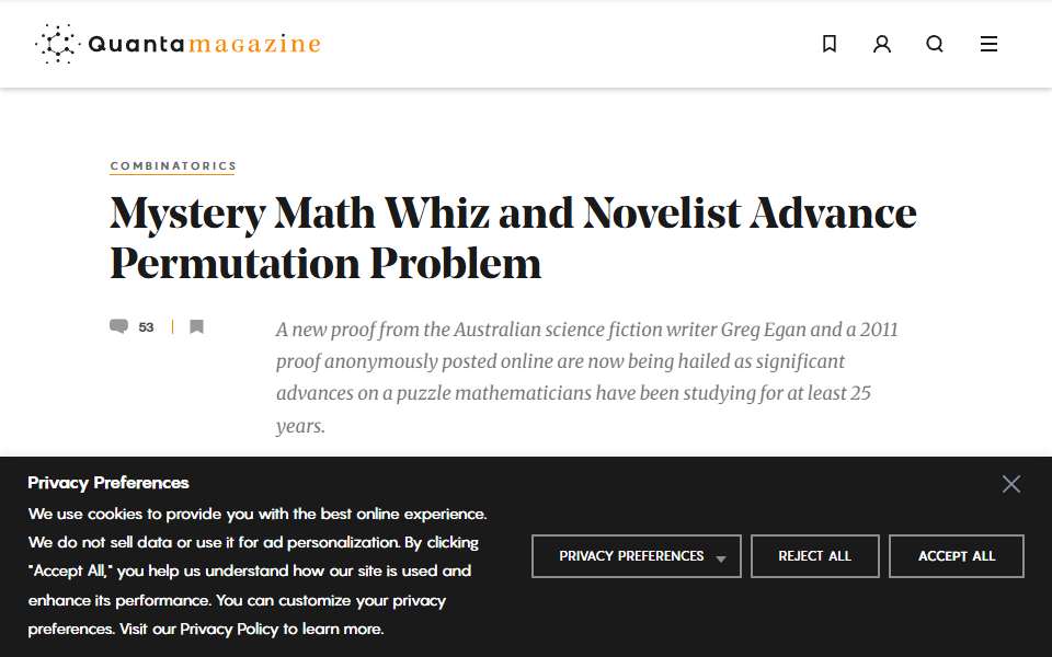 Screenshot of www.quantamagazine.org captured 2026-07-20