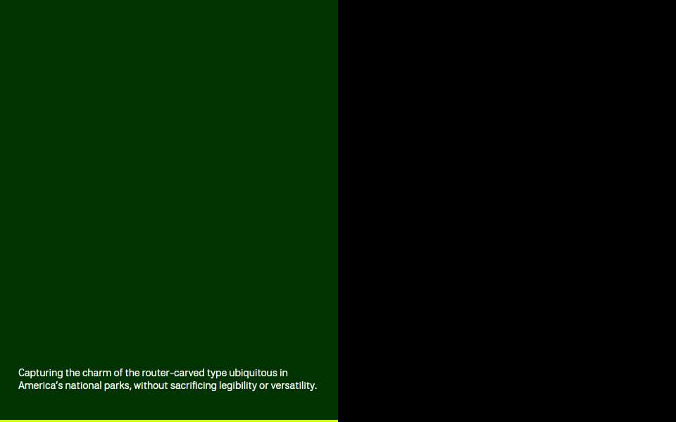 Screenshot of nationalparktypeface.com captured 2026-07-20