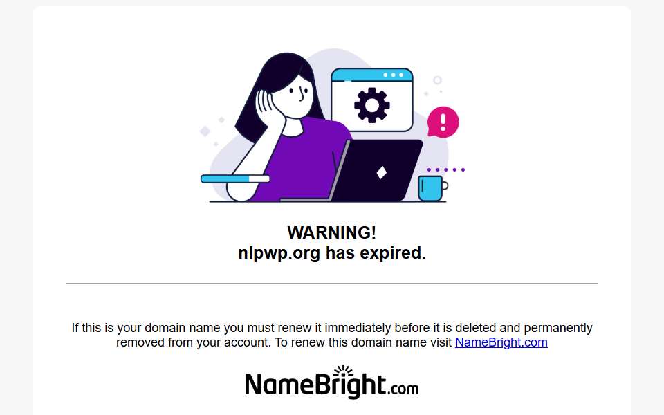 Screenshot of nlpwp.org captured 2026-07-20