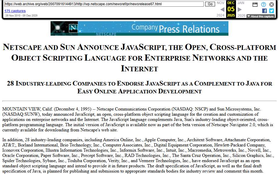 Screenshot of web.archive.org captured 2026-07-20