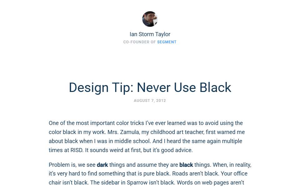 Screenshot of ianstormtaylor.com captured 2026-07-20