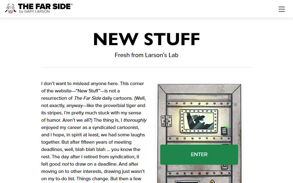 Screenshot of www.thefarside.com captured 2026-07-20