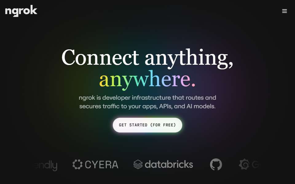 Screenshot of ngrok.com captured 2026-07-20