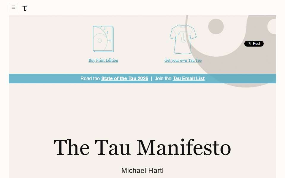 Screenshot of tauday.com captured 2026-07-20