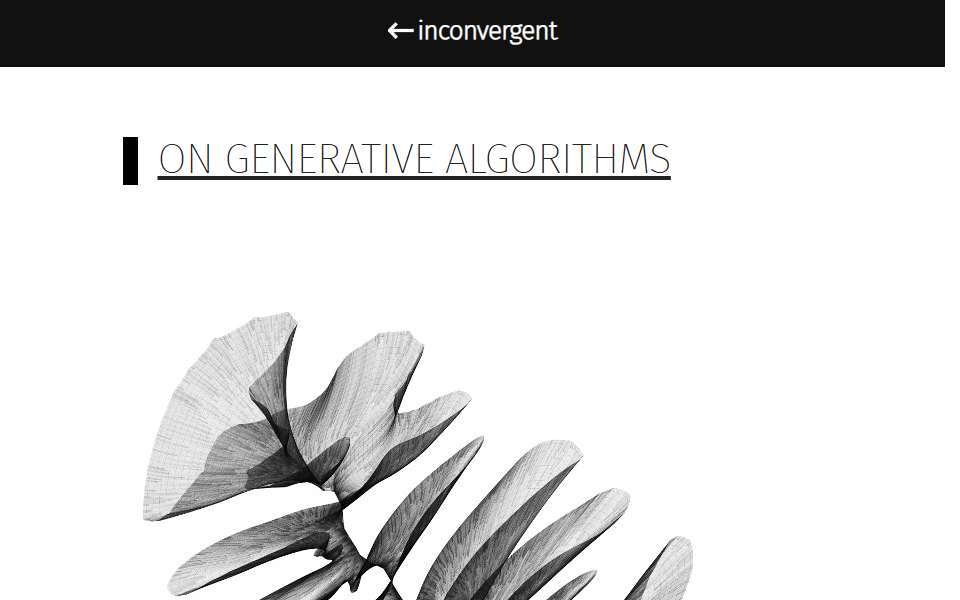 Screenshot of inconvergent.net captured 2026-07-20