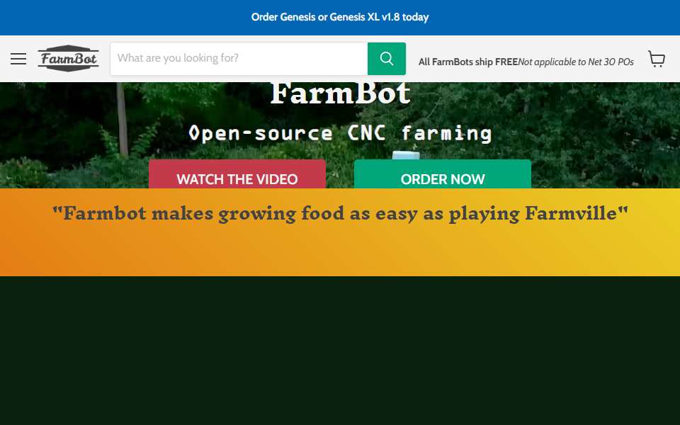 Screenshot of farm.bot captured 2026-07-20