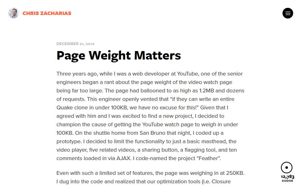 Screenshot of blog.chriszacharias.com captured 2026-07-20