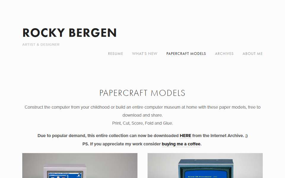 Screenshot of rockybergen.com captured 2026-07-20