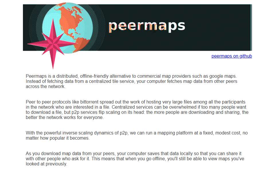 Screenshot of peermaps.org captured 2026-07-20