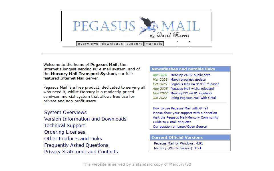 Screenshot of www.pmail.com captured 2026-07-20