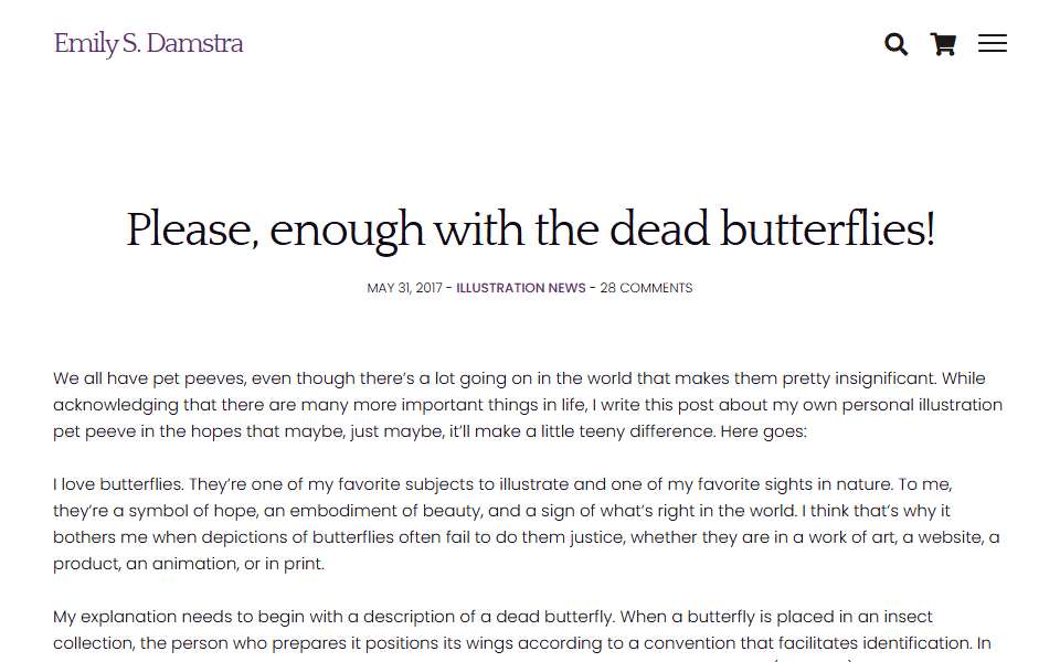 Screenshot of www.emilydamstra.com captured 2026-07-20