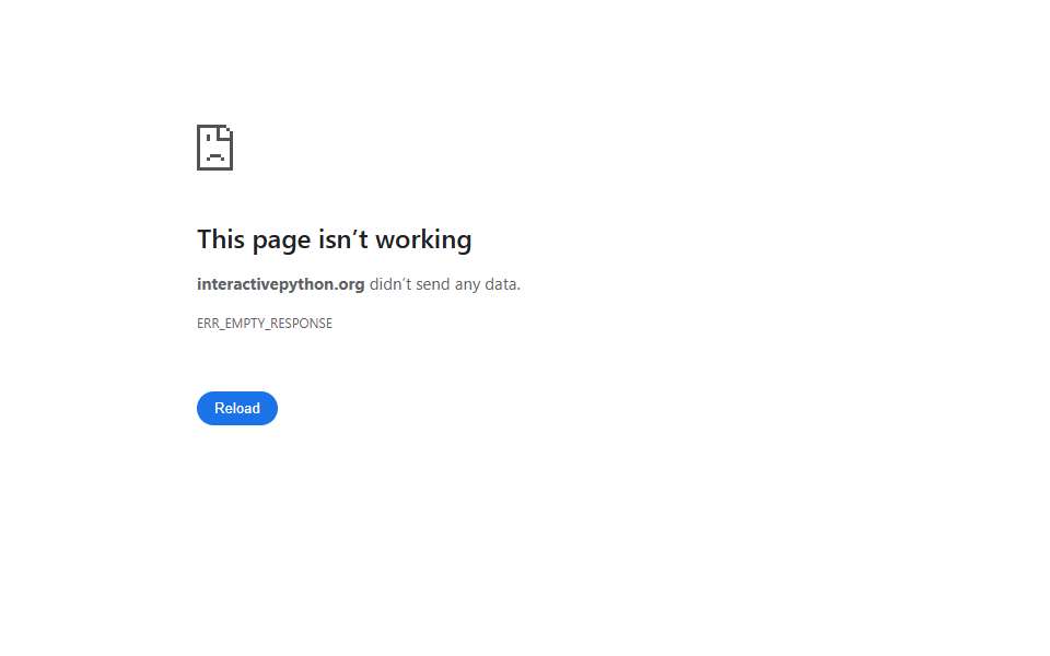 Screenshot of interactivepython.org captured 2026-07-20
