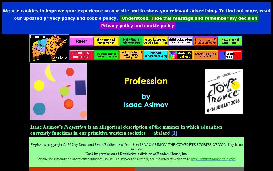 Screenshot of www.abelard.org captured 2026-07-20