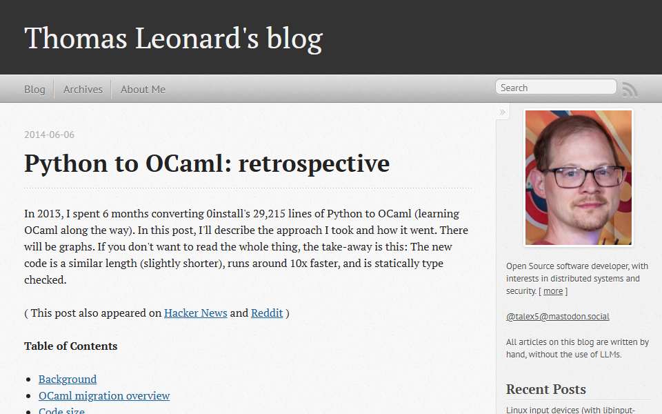 Screenshot of roscidus.com captured 2026-07-20