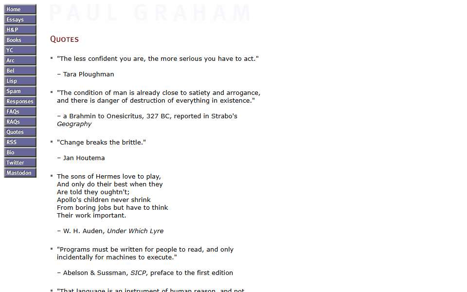 Screenshot of paulgraham.com captured 2026-07-20