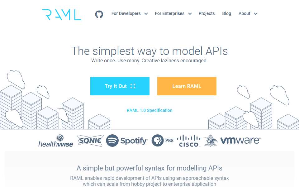 Screenshot of raml.org captured 2026-07-20