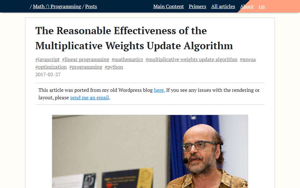 Screenshot of jeremykun.com captured 2026-07-20