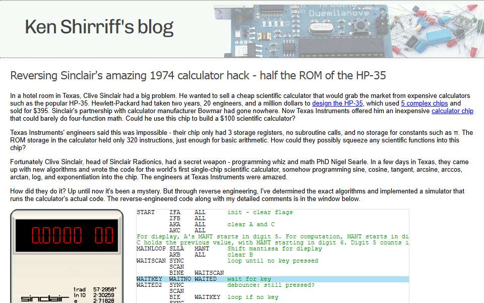 Screenshot of files.righto.com captured 2026-07-20