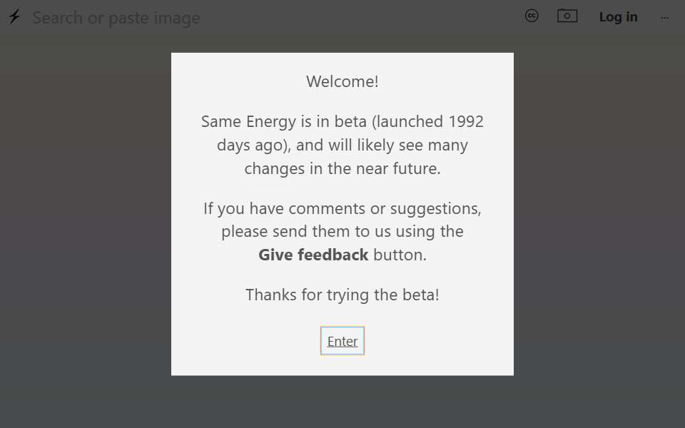 Screenshot of same.energy captured 2026-07-20