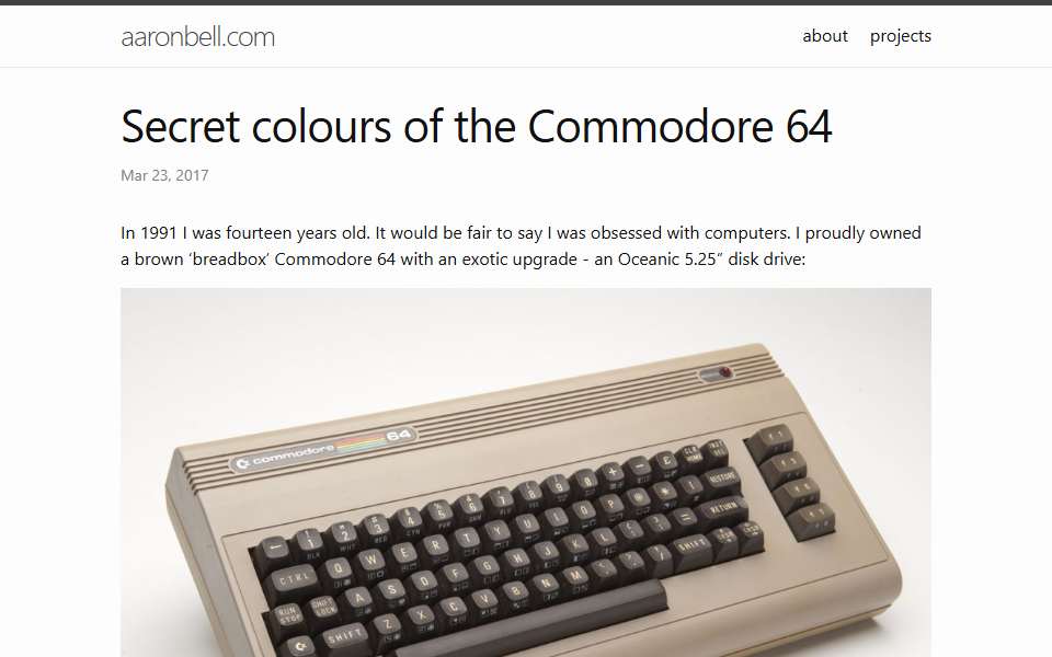 Screenshot of www.aaronbell.com captured 2026-07-20