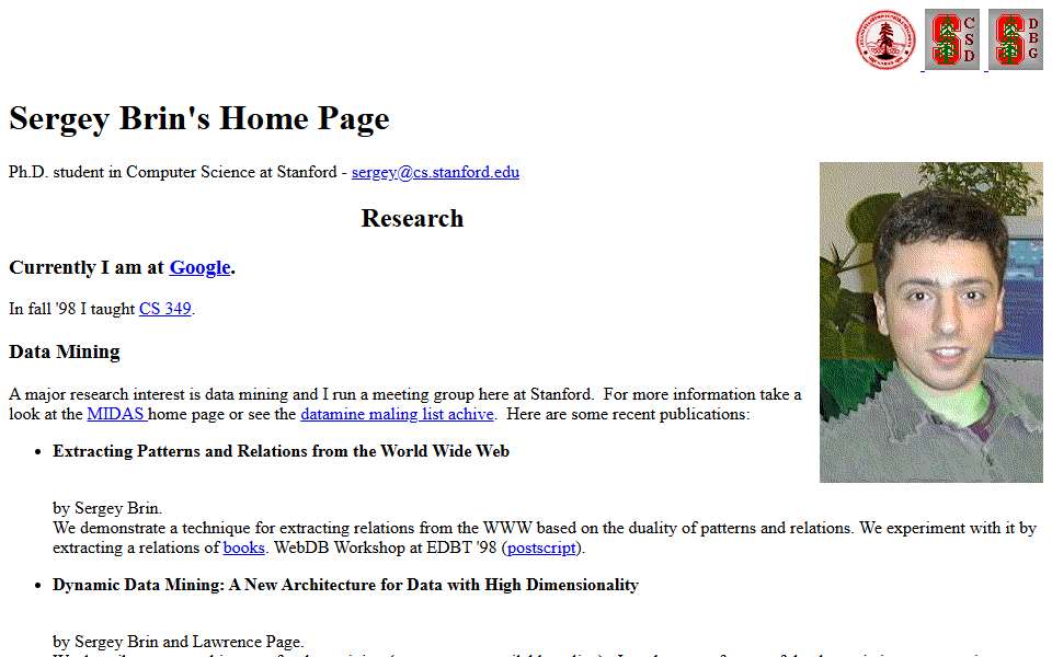Screenshot of infolab.stanford.edu captured 2026-07-20