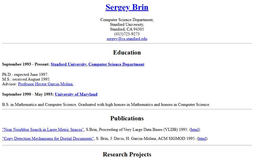 Screenshot of infolab.stanford.edu captured 2026-07-20