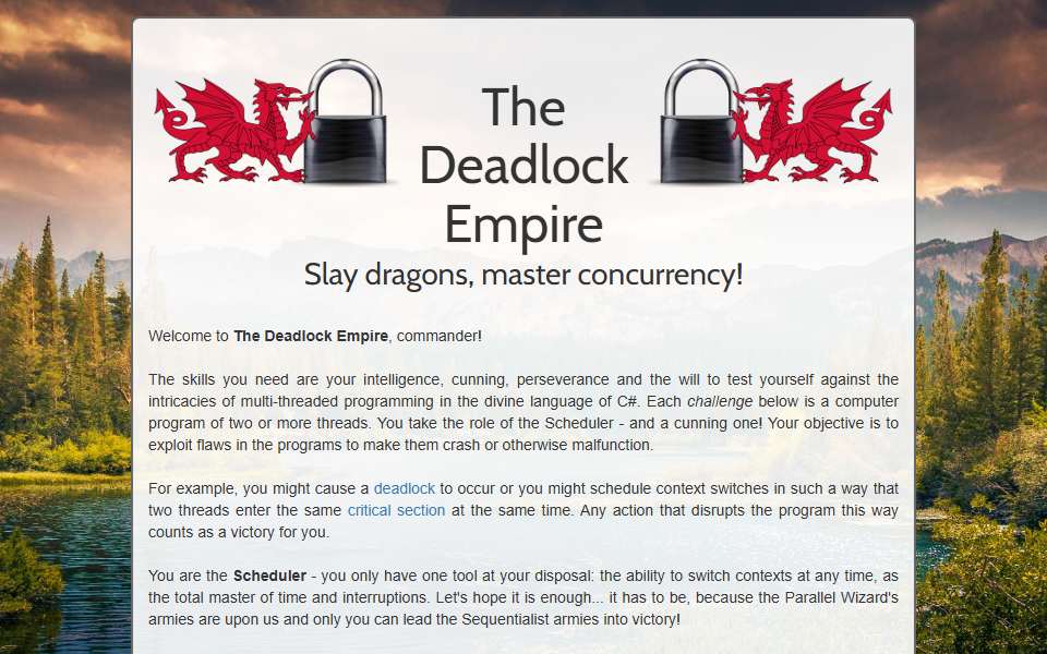 Screenshot of deadlockempire.github.io captured 2026-07-20