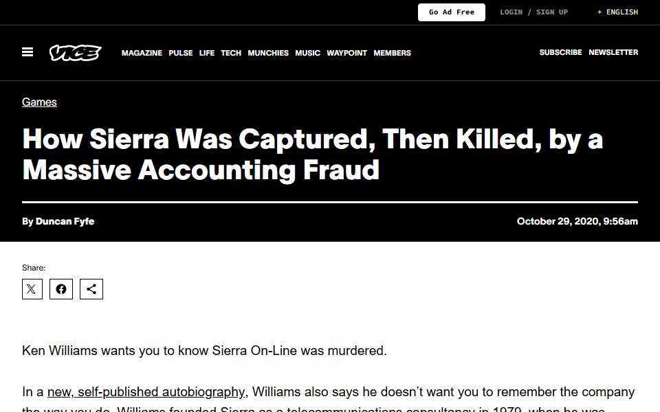 Screenshot of www.vice.com captured 2026-07-20
