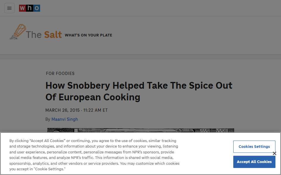 Screenshot of www.npr.org captured 2026-07-20