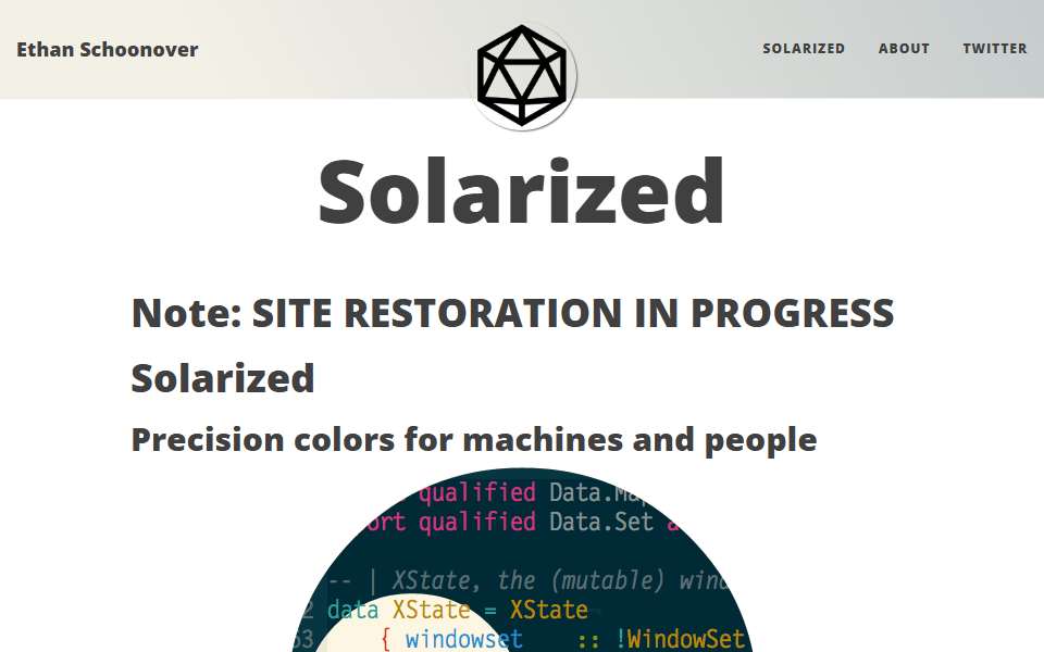 Screenshot of ethanschoonover.com captured 2026-07-20