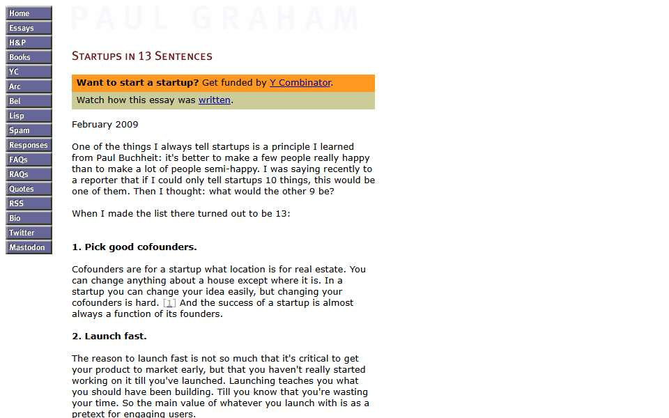 Screenshot of www.paulgraham.com captured 2026-07-20