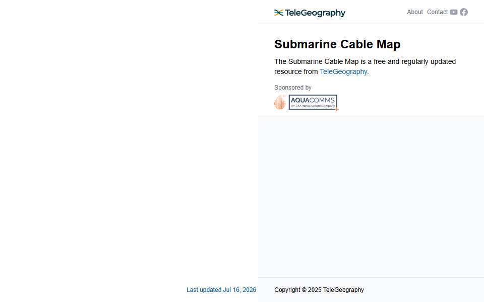 Screenshot of www.submarinecablemap.com captured 2026-07-20