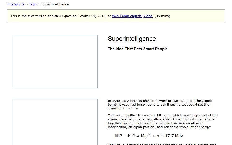 Screenshot of idlewords.com captured 2026-07-20