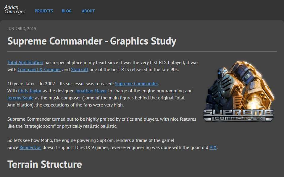 Screenshot of www.adriancourreges.com captured 2026-07-20